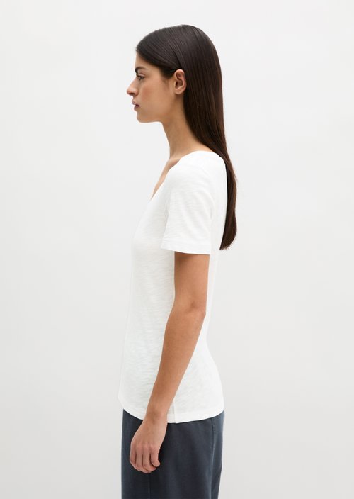 DfC V-Neck-T-Shirt regular — White