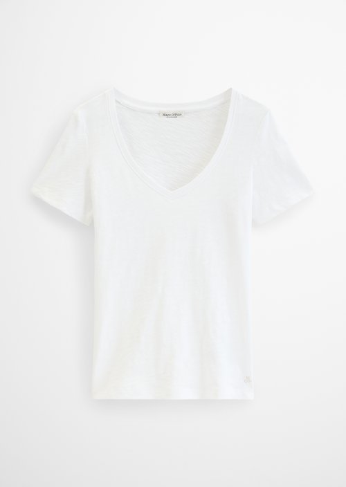 DfC V-Neck-T-Shirt regular — White