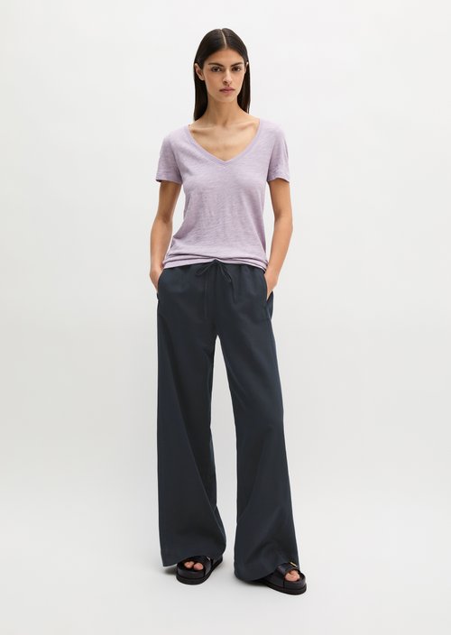 DfC V-Neck-T-Shirt regular — Dusty Lavender