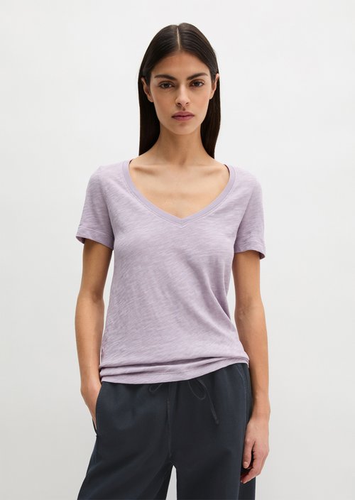 DfC V-Neck-T-Shirt regular — Dusty Lavender