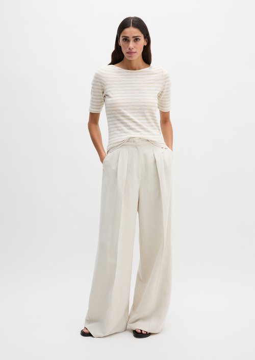 Regular striped T-shirt — Light Brown