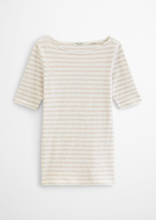 Regular striped T-shirt — Light Brown
