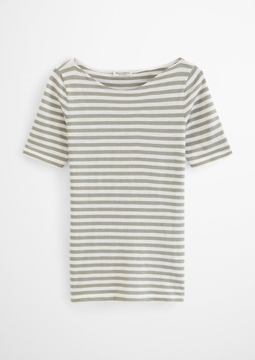 Regular striped T-shirt — Medium Green