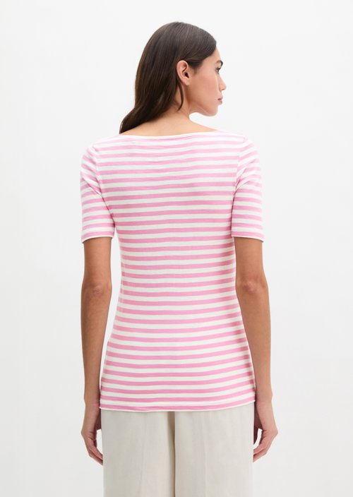 Regular striped T-shirt — Medium Pink