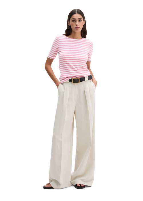 Regular striped T-shirt — Medium Pink