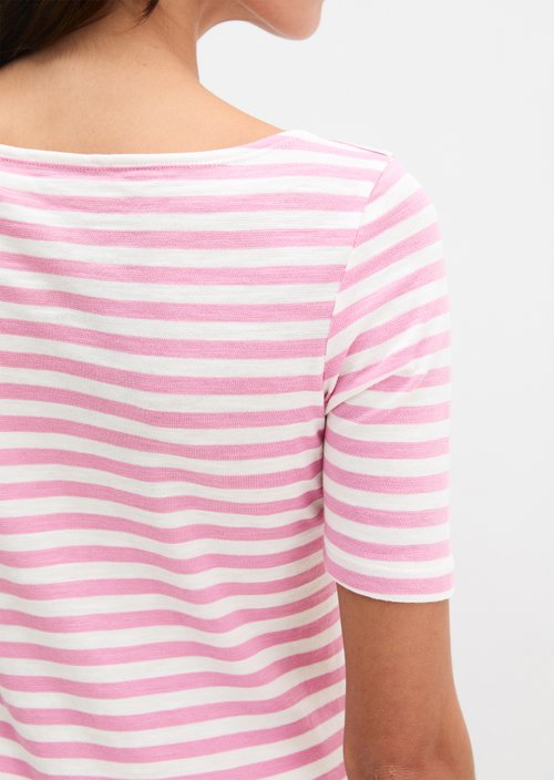 Regular striped T-shirt — Medium Pink
