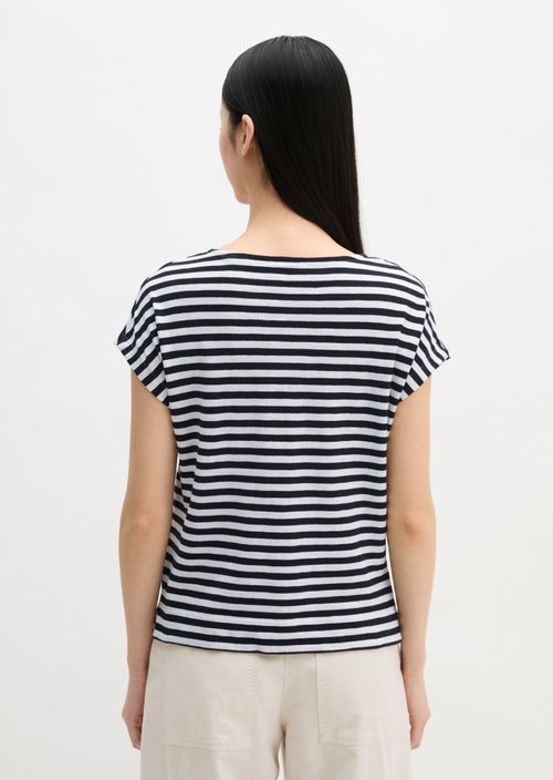 Regular striped T-shirt — Black
