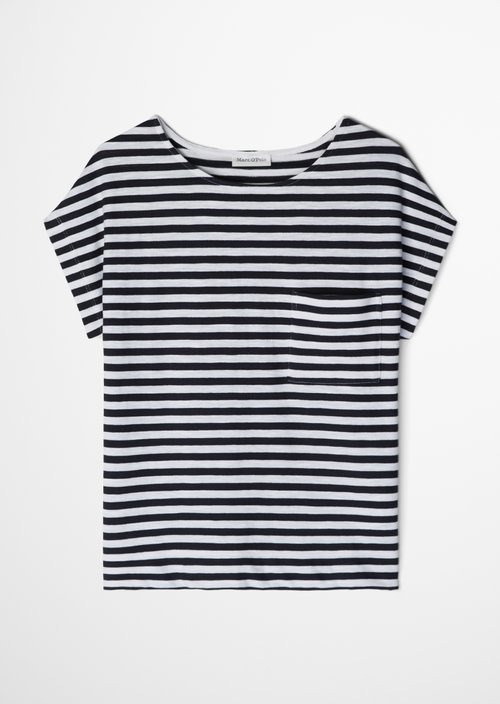 Regular striped T-shirt — Black