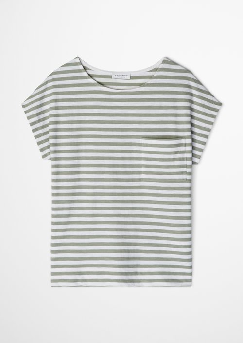 Regular striped T-shirt — Medium Green