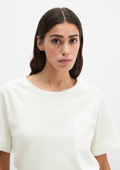 T-Shirt loose Grey White in Frontalansicht