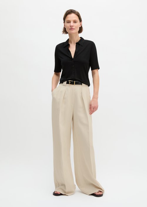 Regular jersey blouse — Black