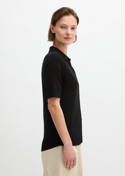 Regular jersey blouse — Black