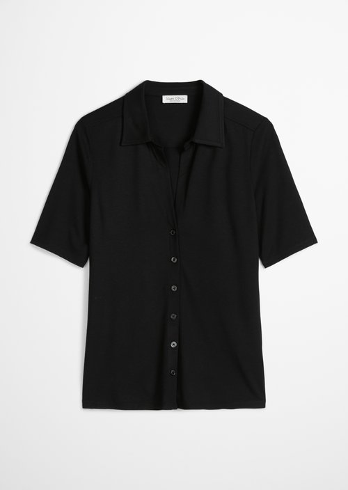 Regular jersey blouse — Black