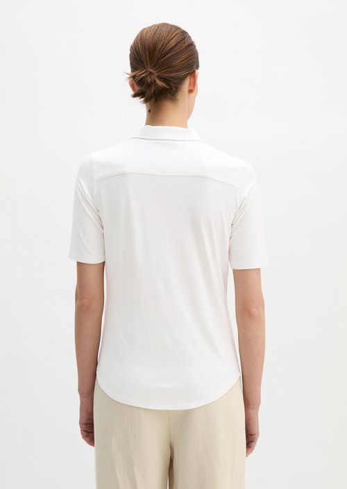 Regular jersey blouse — Grey White