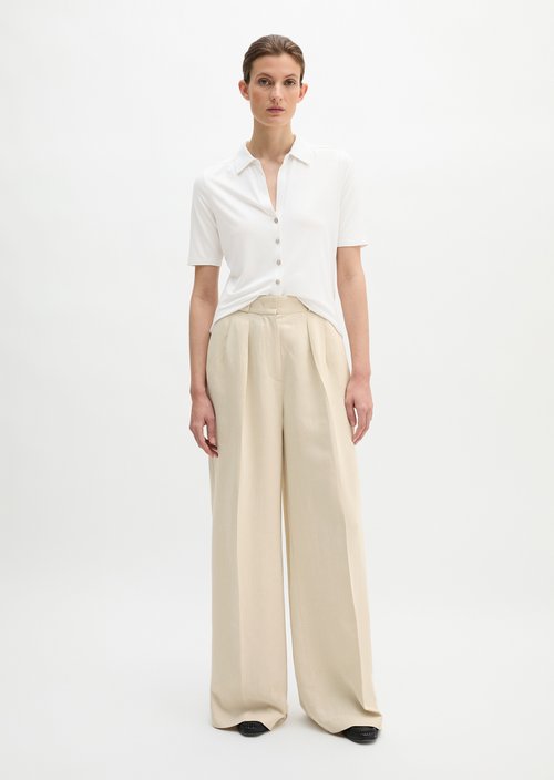 Regular jersey blouse — Grey White