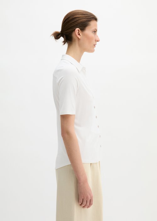 Regular jersey blouse — Grey White
