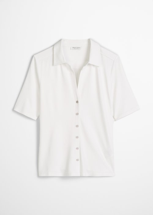 Regular jersey blouse — Grey White