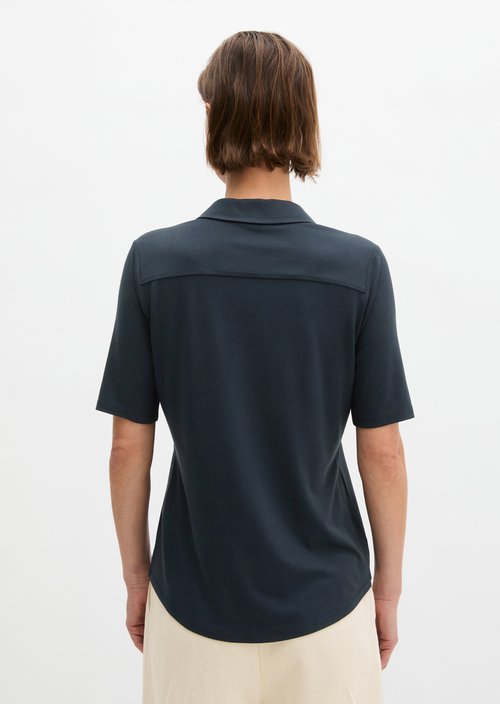 Regular jersey blouse — Deep Night Blue