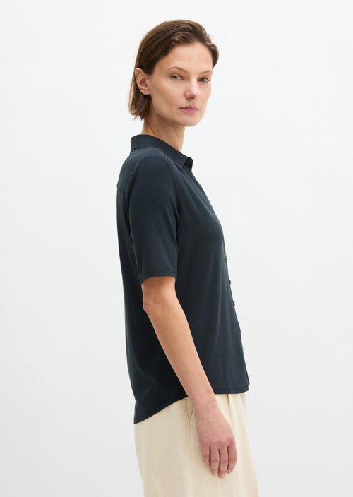 Regular jersey blouse — Deep Night Blue