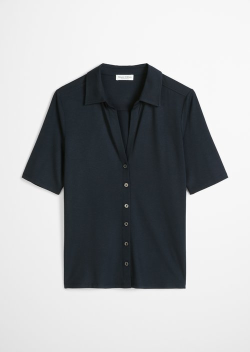 Regular jersey blouse — Deep Night Blue