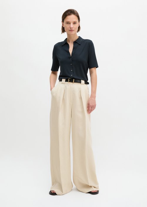 Regular jersey blouse — Deep Night Blue