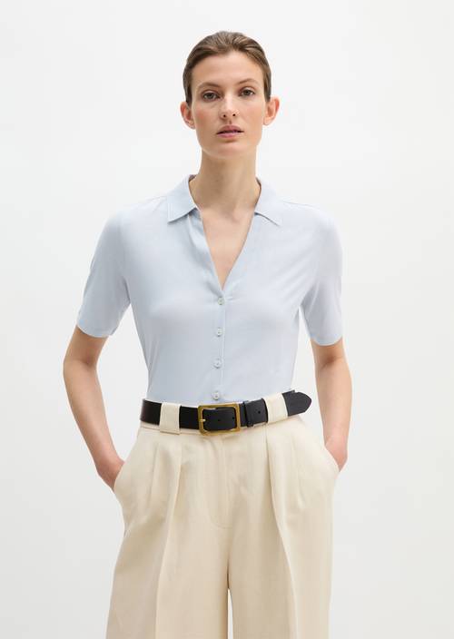 Regular jersey blouse Airy Blue in vooraanzicht