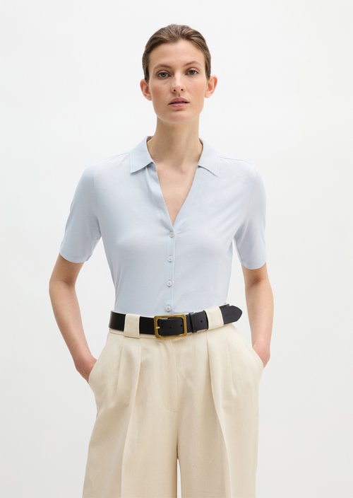 Regular jersey blouse — Airy Blue