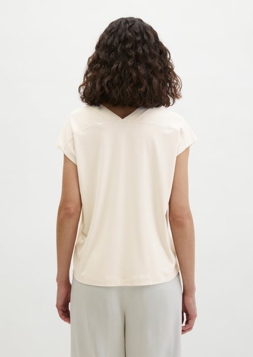 Sleeveless jersey blouse relaxed — Grey Silk