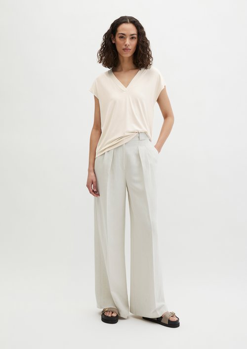 Sleeveless jersey blouse relaxed — Grey Silk