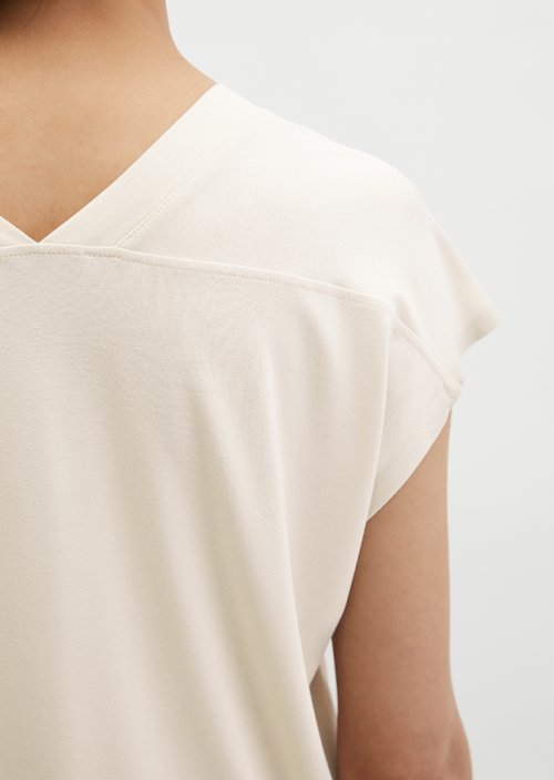 Sleeveless jersey blouse relaxed — Grey Silk