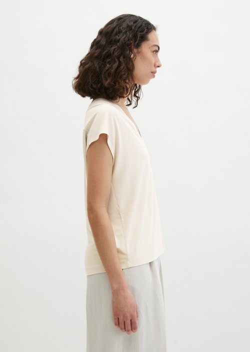 Sleeveless jersey blouse relaxed — Grey Silk