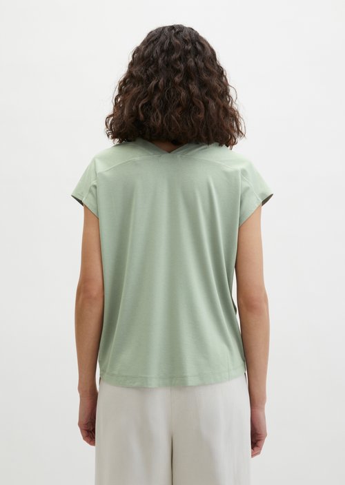 Sleeveless jersey blouse relaxed — Fresh Sage