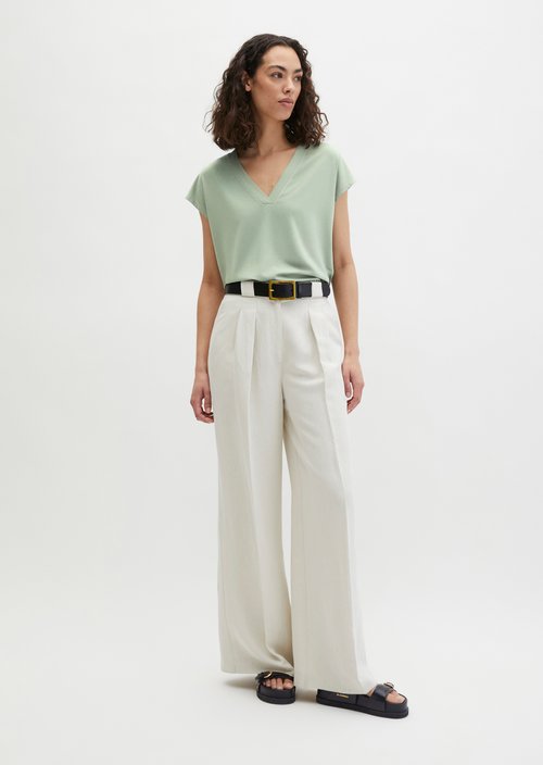 Sleeveless jersey blouse relaxed — Fresh Sage