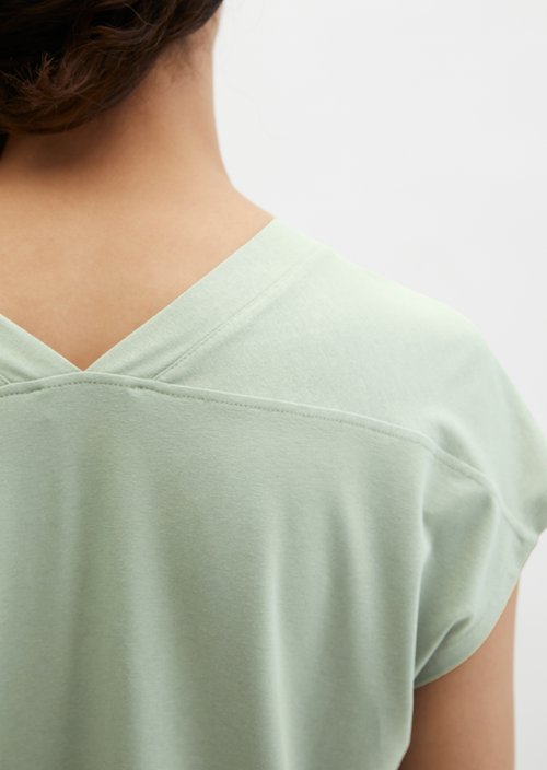 Sleeveless jersey blouse relaxed — Fresh Sage