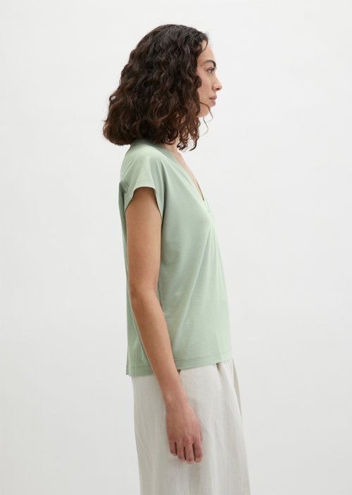 Sleeveless jersey blouse relaxed — Fresh Sage