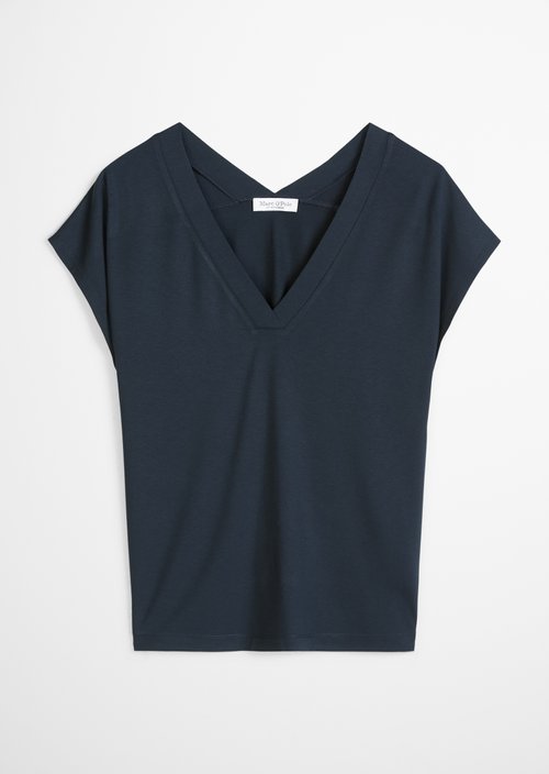 Sleeveless jersey blouse relaxed — Deep Night Blue