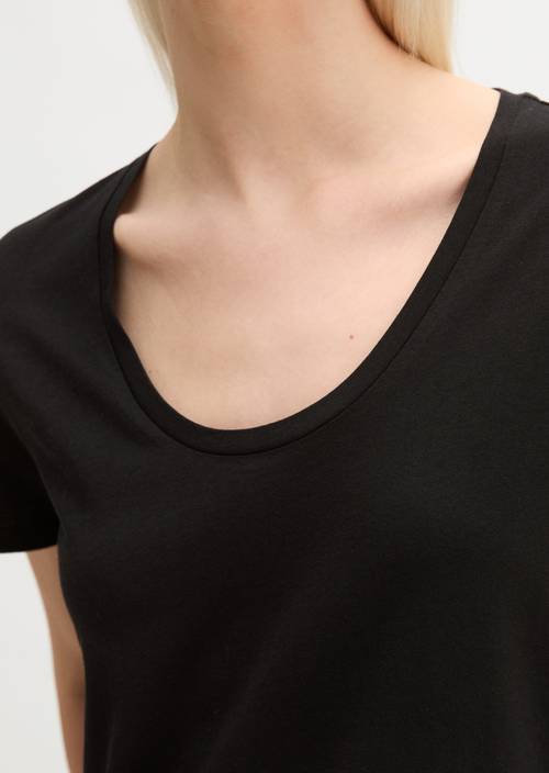 Maglietta rilassata Black in vista dettagliata