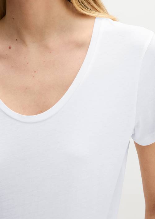 Maglietta rilassata White in vista dettagliata
