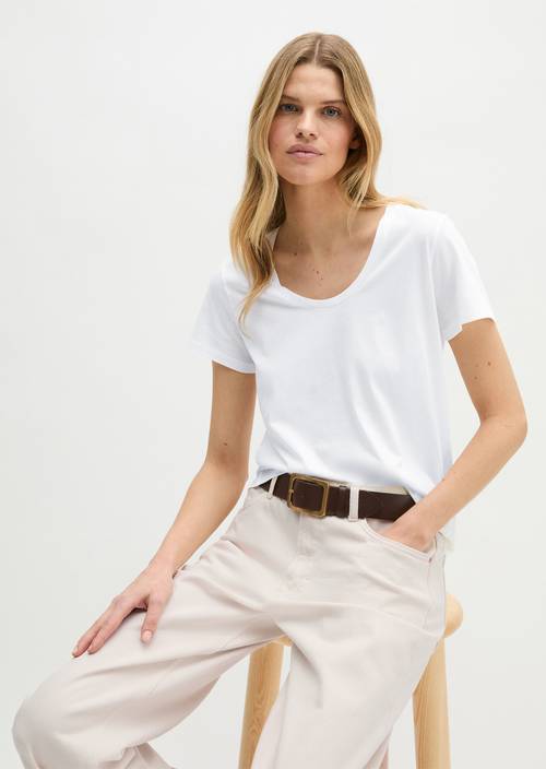 Maglietta rilassata White in vista frontale