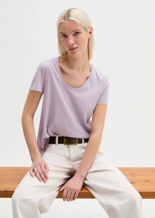 Maglietta rilassata Dusty Lavender in vista frontale