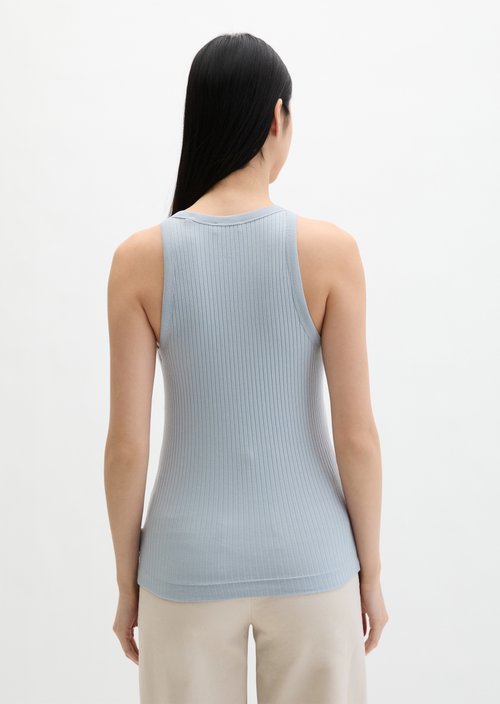 Regular ribbed jersey top — Grey Horizon