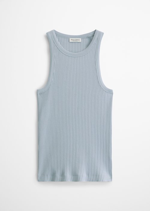 Regular ribbed jersey top — Grey Horizon