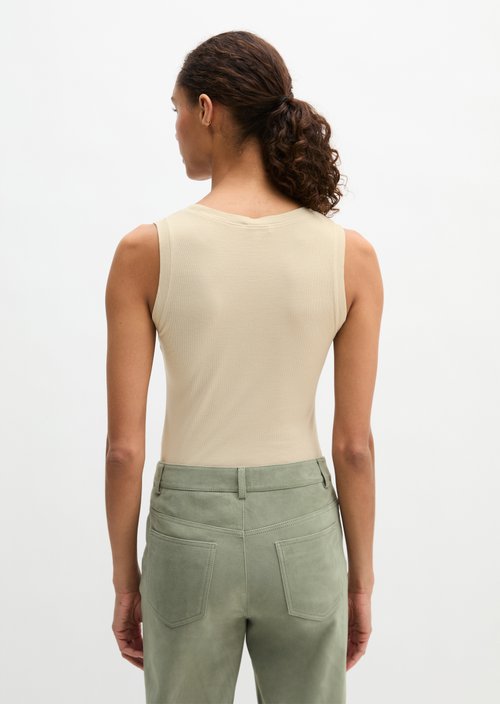 Tank top slim — Linen Beige