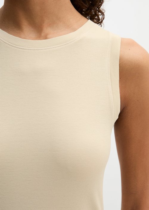 Tank top slim — Linen Beige