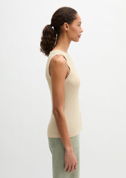 Tank top slim — Linen Beige