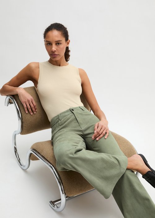 Tank top slim — Linen Beige