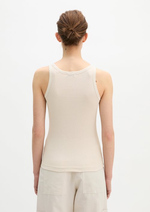 Ribbed tank top slim — Grey Silk