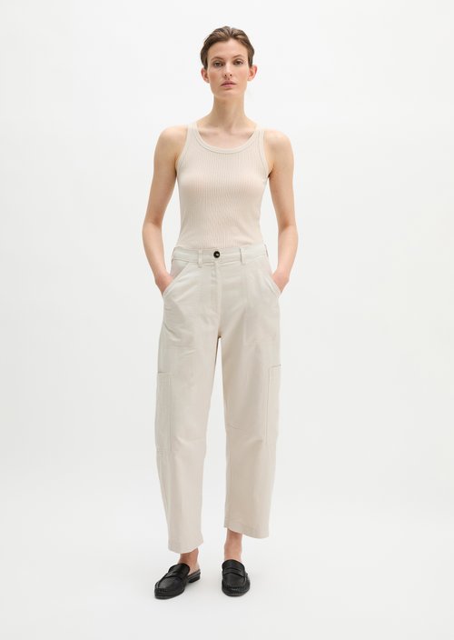Ribbed tank top slim — Grey Silk