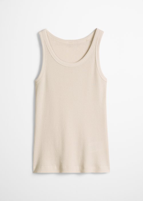 Ribbed tank top slim — Grey Silk