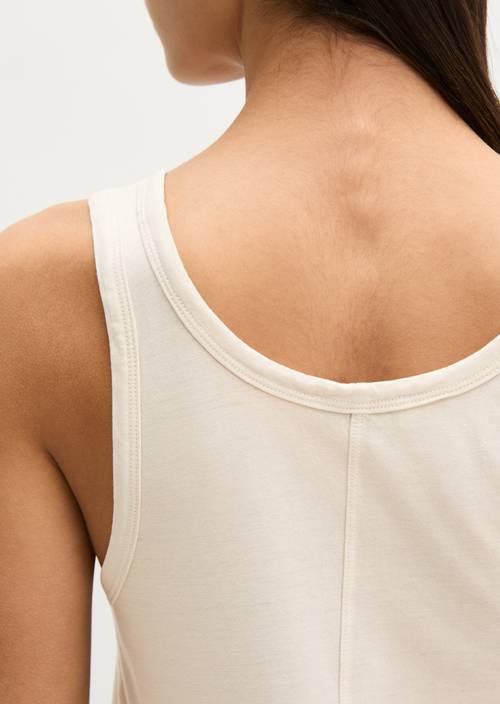 Tanktop slim Grey Silk in Detailansicht